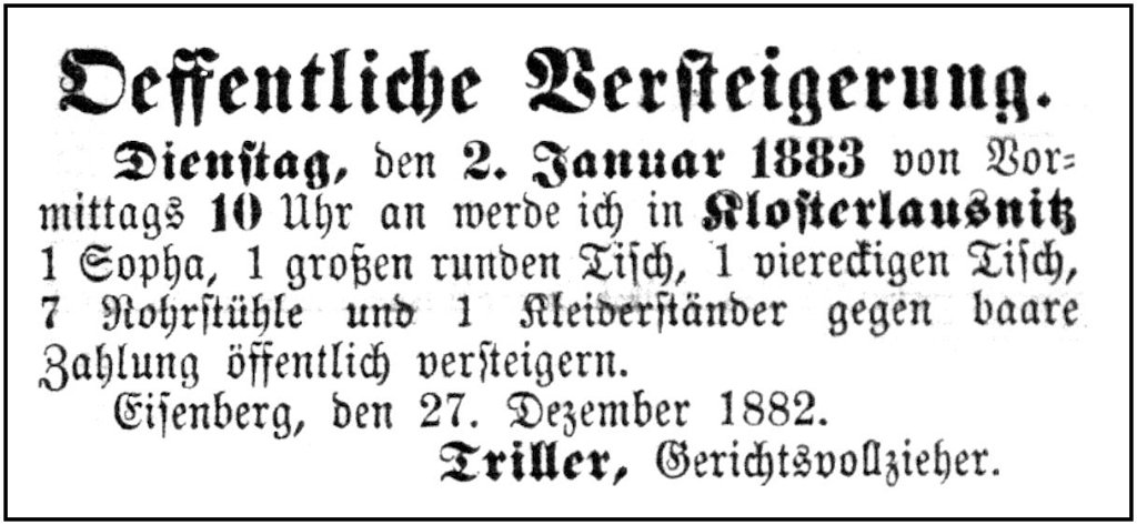 1882-12-27 Kl Versteigerung